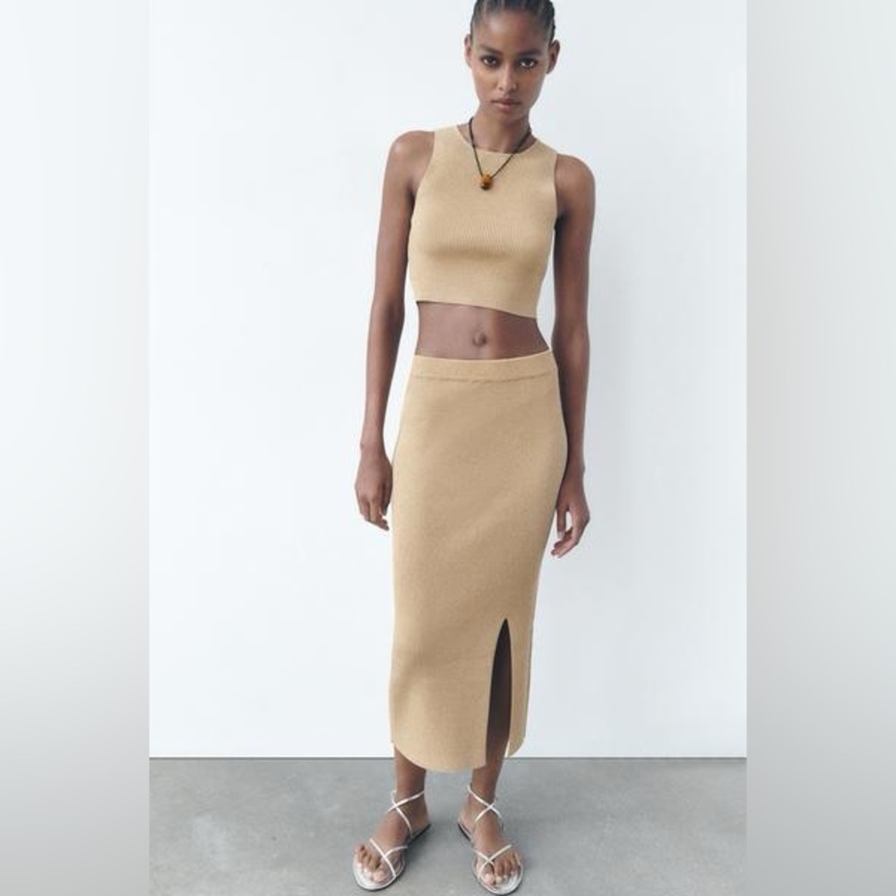 ZARA Skirt Set - Metallic Gold